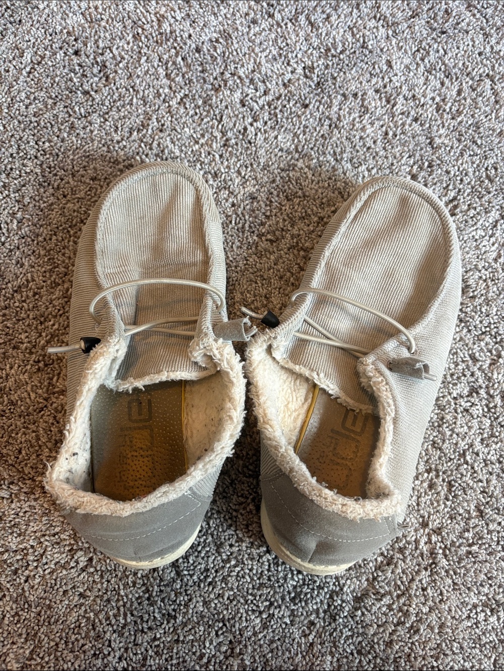 Hey Dude Womans 7 Sand Slip-On Shoes with Cozy Lining